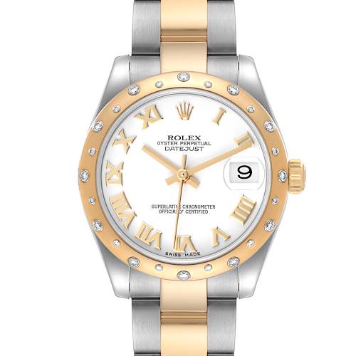 Photo of Rolex Datejust 31 Midsize Steel Yellow Gold Diamond Ladies Watch 178343 Box Card