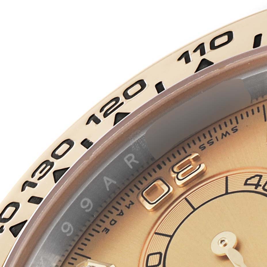 The close-up image shows the outer bezel and part of the dial of a Rolex Daytona 116503 Men's Steel and Gold (two tone) Champagne Dial 116503 Men's Steel and Gold (two tone) Champagne Dial watch.