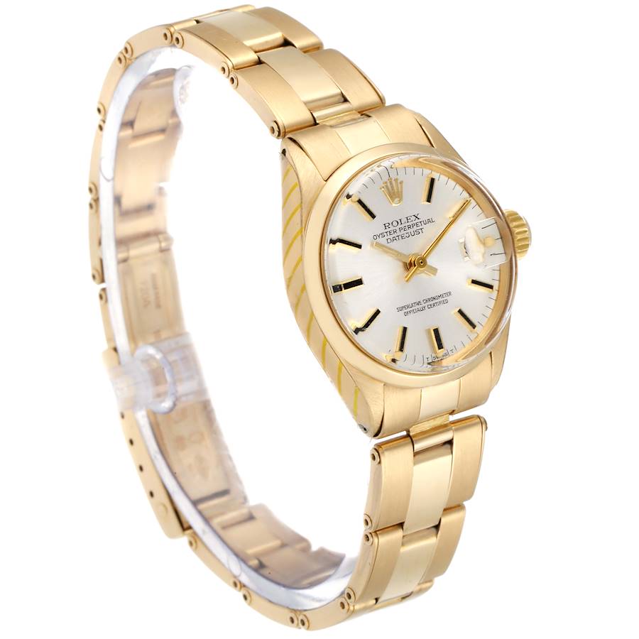 Lot - 18K Yellow Gold Rolex Lady Oyster Perpetual DateJust Watch, 6517