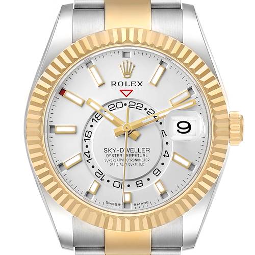 Photo of Rolex Sky Dweller Steel Yellow Gold Silver Dial Mens Watch 336933 Unworn