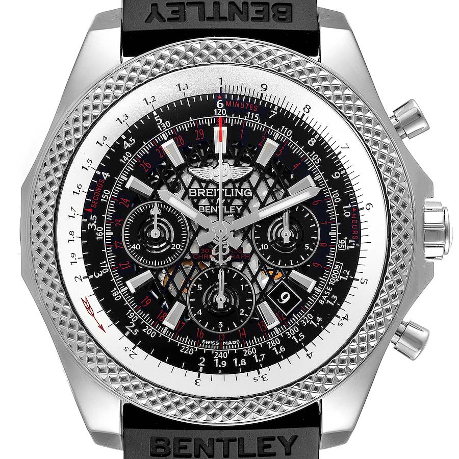 Breitling Bentley B06 Black Dial Chronograph Steel Mens Watch AB0611 Box Papers SwissWatchExpo