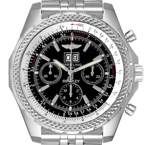 Photo of Breitling Bentley Motors Black Dial Chronograph Mens Watch A44362 Box Papers