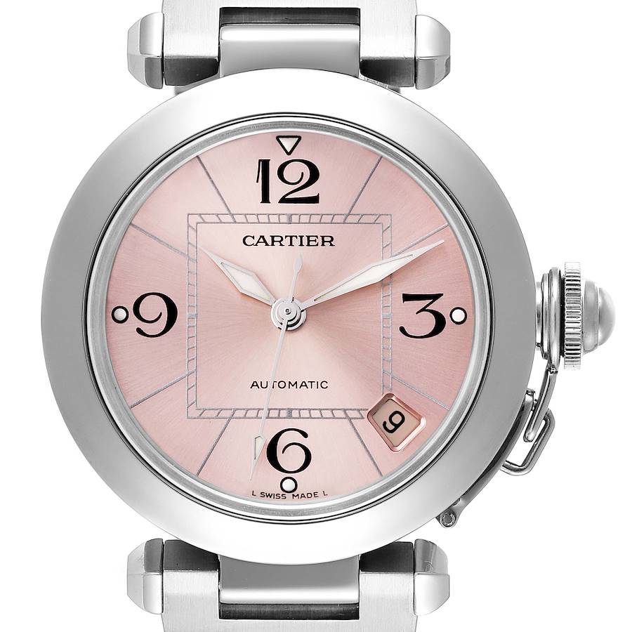 Cartier Pasha C Midsize Pink Dial Automatic Ladies Watch W31075M7 SwissWatchExpo