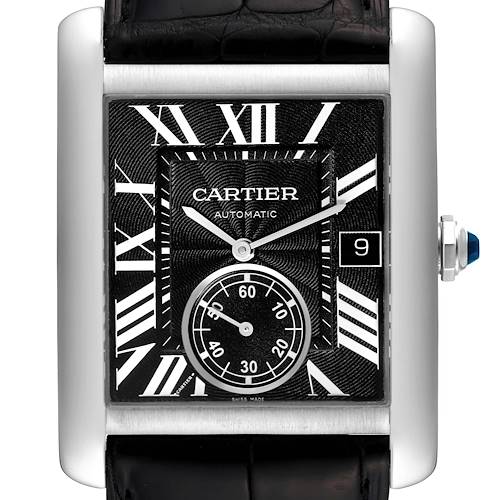 Photo of Cartier Tank MC Black Dial Automatic Steel Mens Watch W5330004 Card