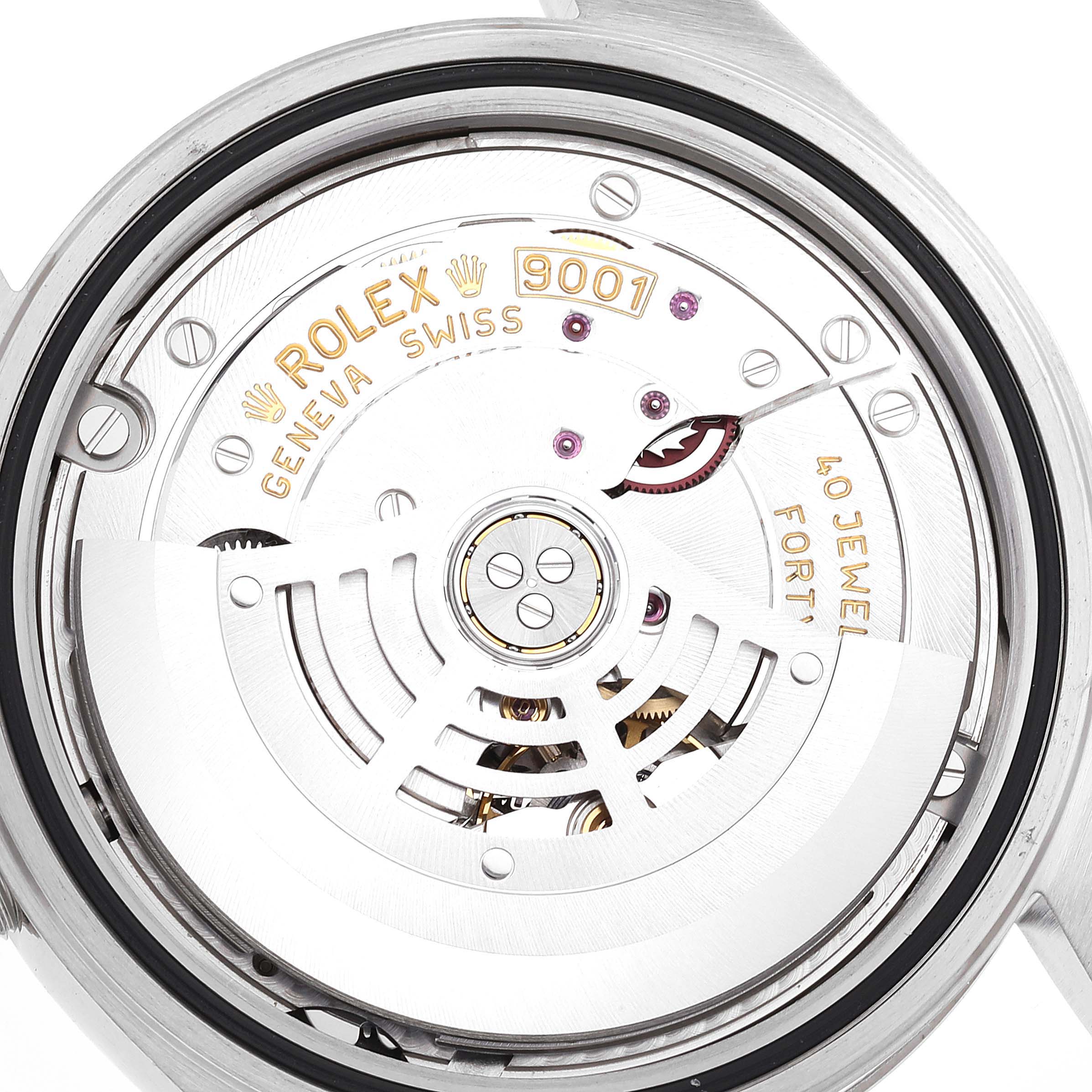 This is an image of the back view of the movement mechanism of the Rolex Sky-Dweller 326934 Men's Stainless Steel Blue Dial 326934 Men's Stainless Steel Blue Dial watch.