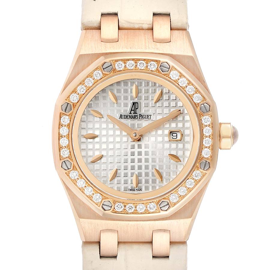 Audemars Piguet Royal Oak 33mm Rose Gold Diamond Ladies Watch 67621OR SwissWatchExpo