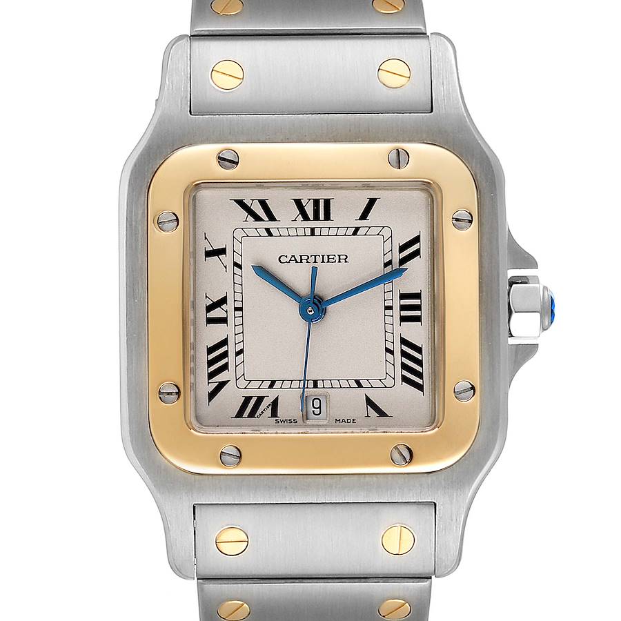Cartier Santos Galbee Large Steel Yellow Gold Unisex Watch W20011C4 ...