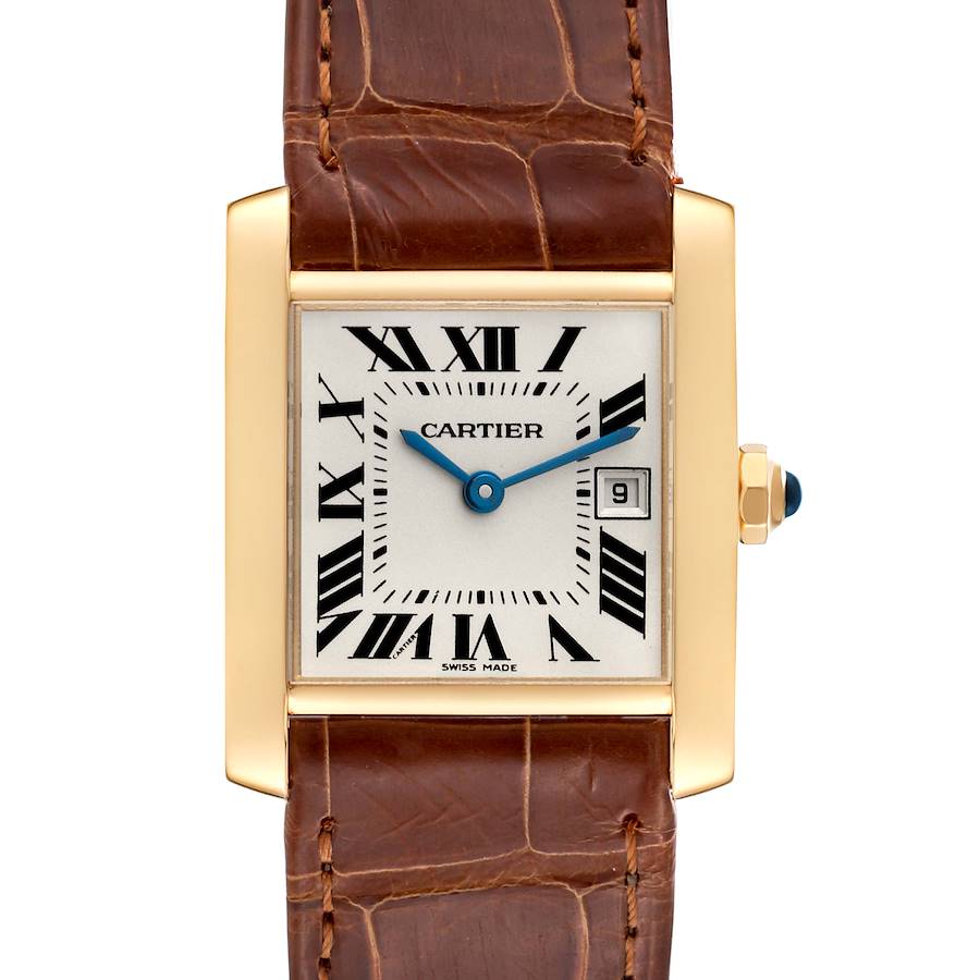 Cartier Tank Francaise Midsize Yellow Gold Ladies Watch W5001456 SwissWatchExpo