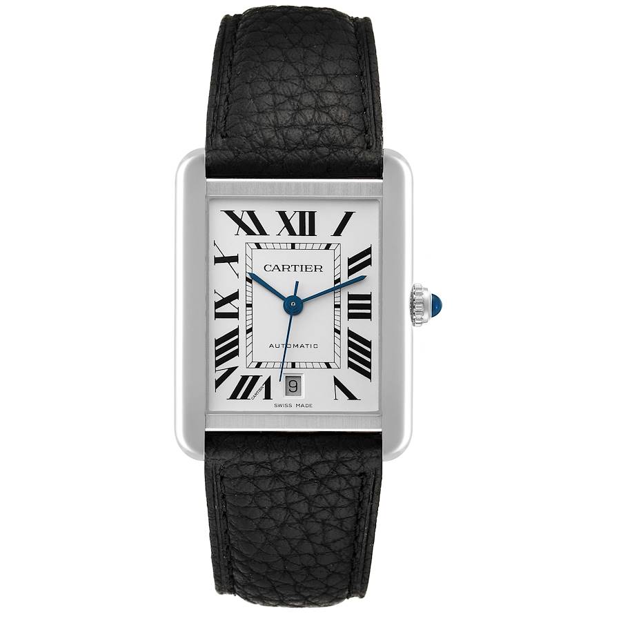 Cartier Tank Solo XL Automatic Silver Dial Steel Mens Watch