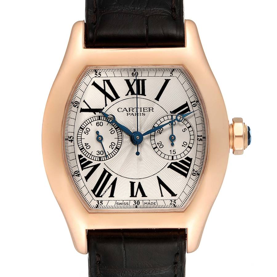 Cartier Tortue Privee 18K Rose Gold Monopusher Chrono Watch W1543651 SwissWatchExpo