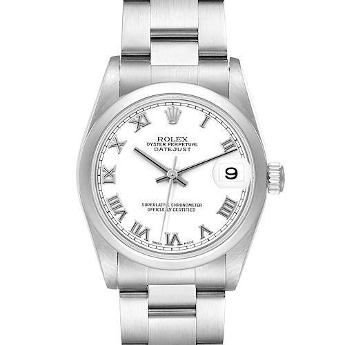 Photo of Rolex Datejust 31 Midsize White Roman Dial Steel Ladies Watch 78240