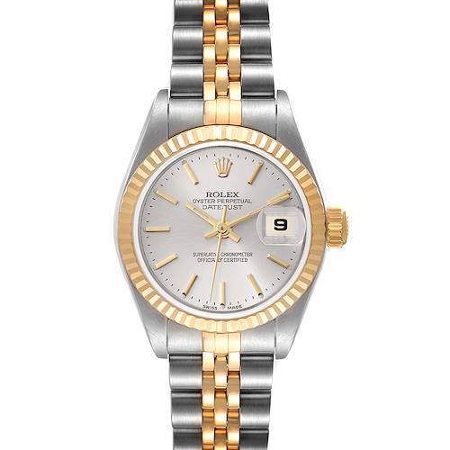 Photo of Rolex Datejust Steel Yellow Gold Silver Dial Ladies Watch 79173 Box Papers