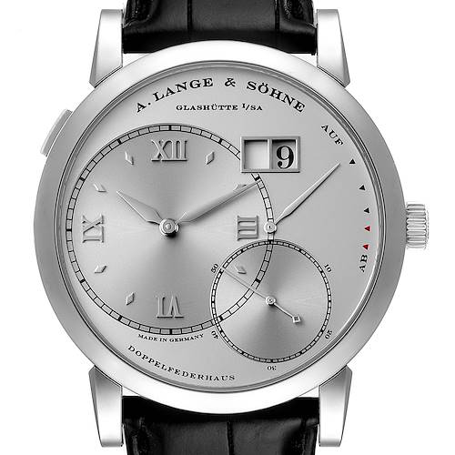 Photo of A. Lange Sohne Grand Lange One Platinum Mens Watch 115.026 Box Papers