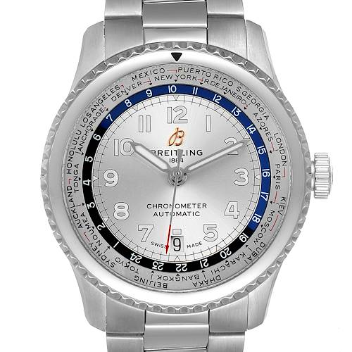 Photo of Breitling Aviator 8 Unitime Stainless Steel Mens Watch AB3521 Unworn