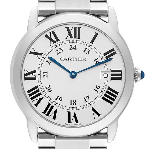 Photo of Cartier Ronde Solo 36 Large Steel Silver Dial Mens Watch W6701005
