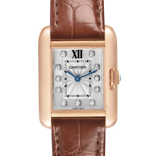 Photo of Cartier Tank Anglaise Small Rose Gold Diamond Ladies Watch WJTA0007