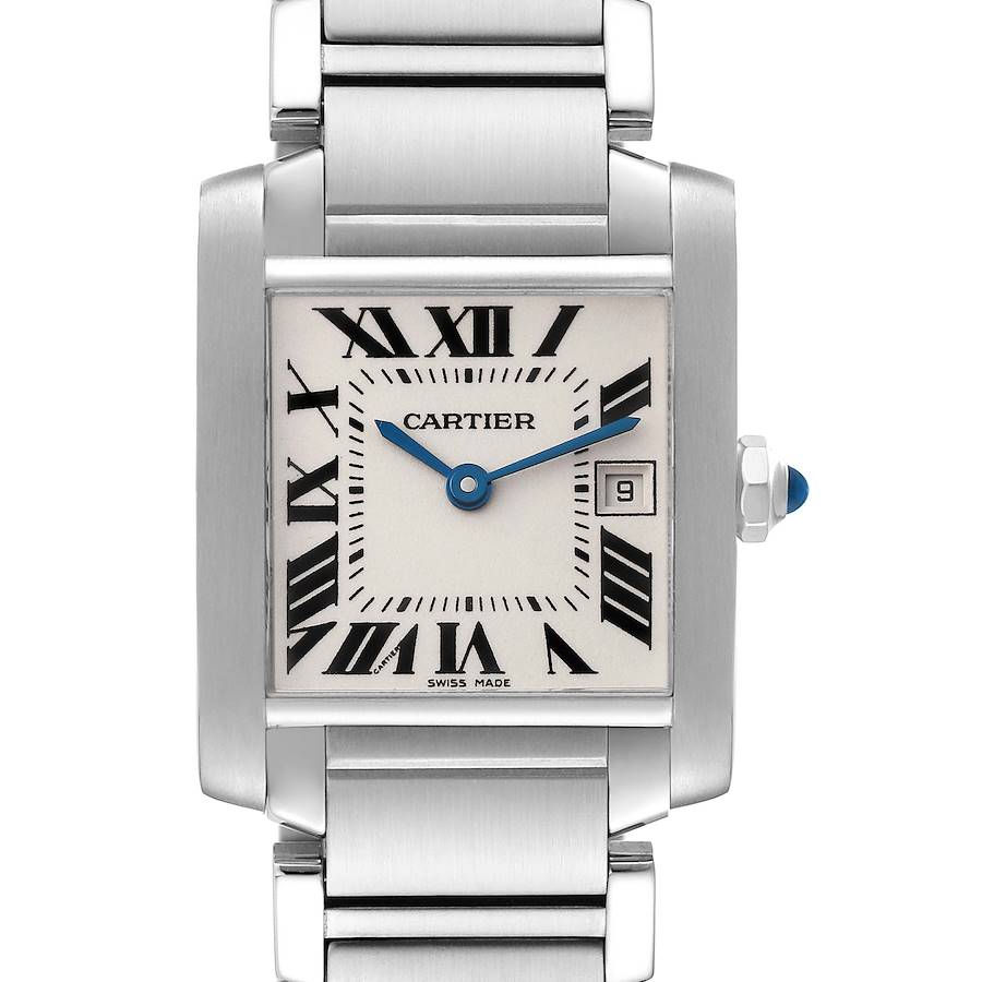 Cartier Tank Francaise Midsize Steel Ladies Watch W51011Q3 SwissWatchExpo