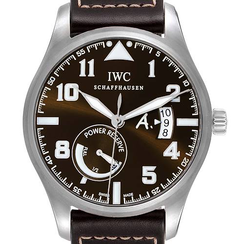 Photo of IWC Pilot Saint Exupery 44mm Limited Edition Steel Mens Watch IW320104 Box Card