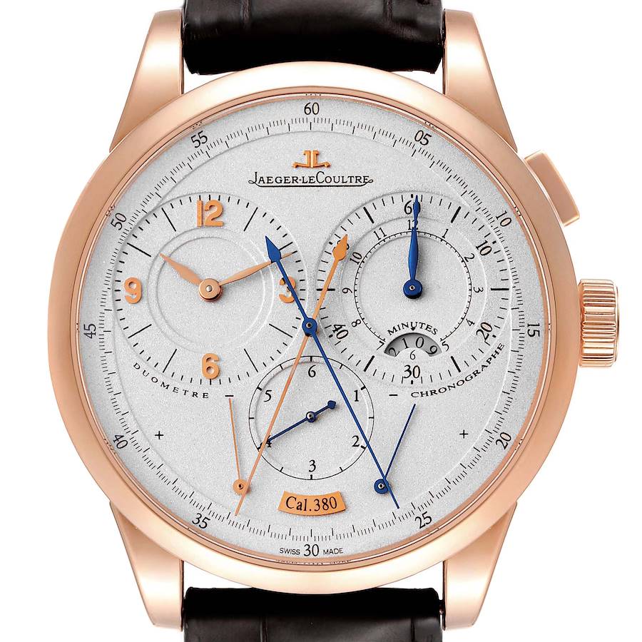 Jaeger LeCoultre Duometre Silver Dial Rose Gold Mens Watch Q6012420 SwissWatchExpo