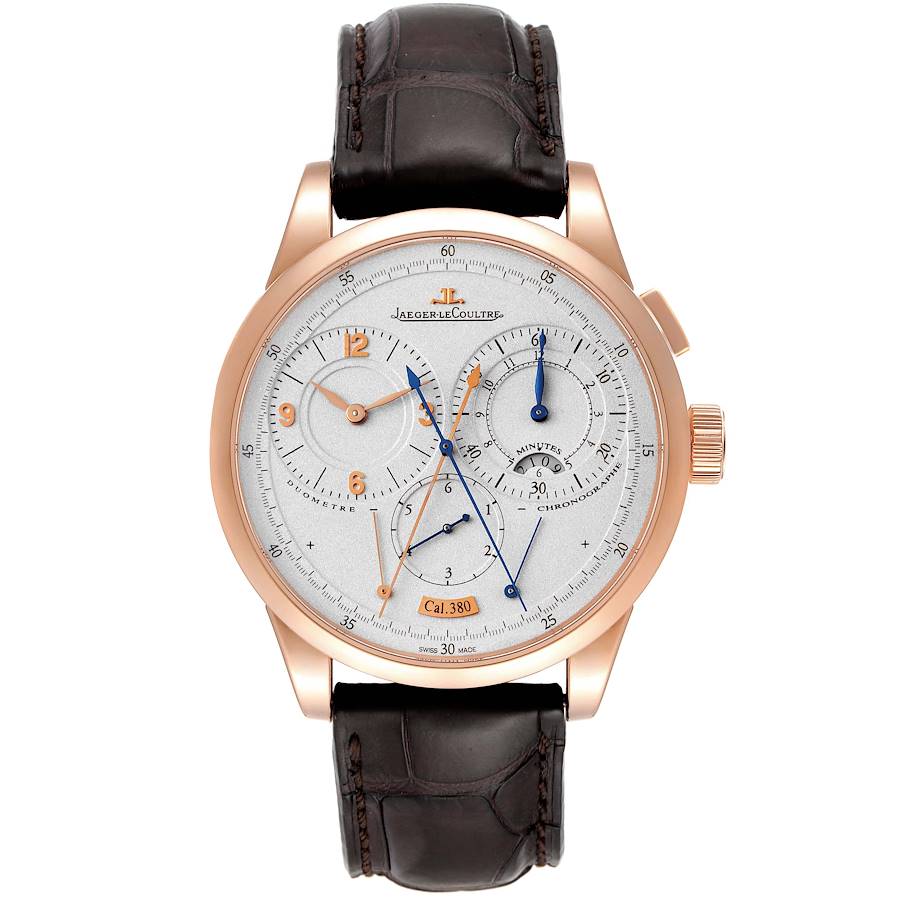 Jaeger Lecoultre Duometre Silver Dial Rose Gold Mens Watch Q6012420 ...