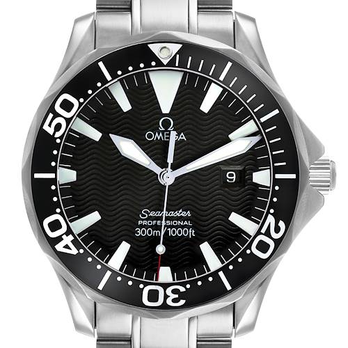 Photo of Omega Seamaster Steel Black Wave Dial Mens Watch 2264.50.00