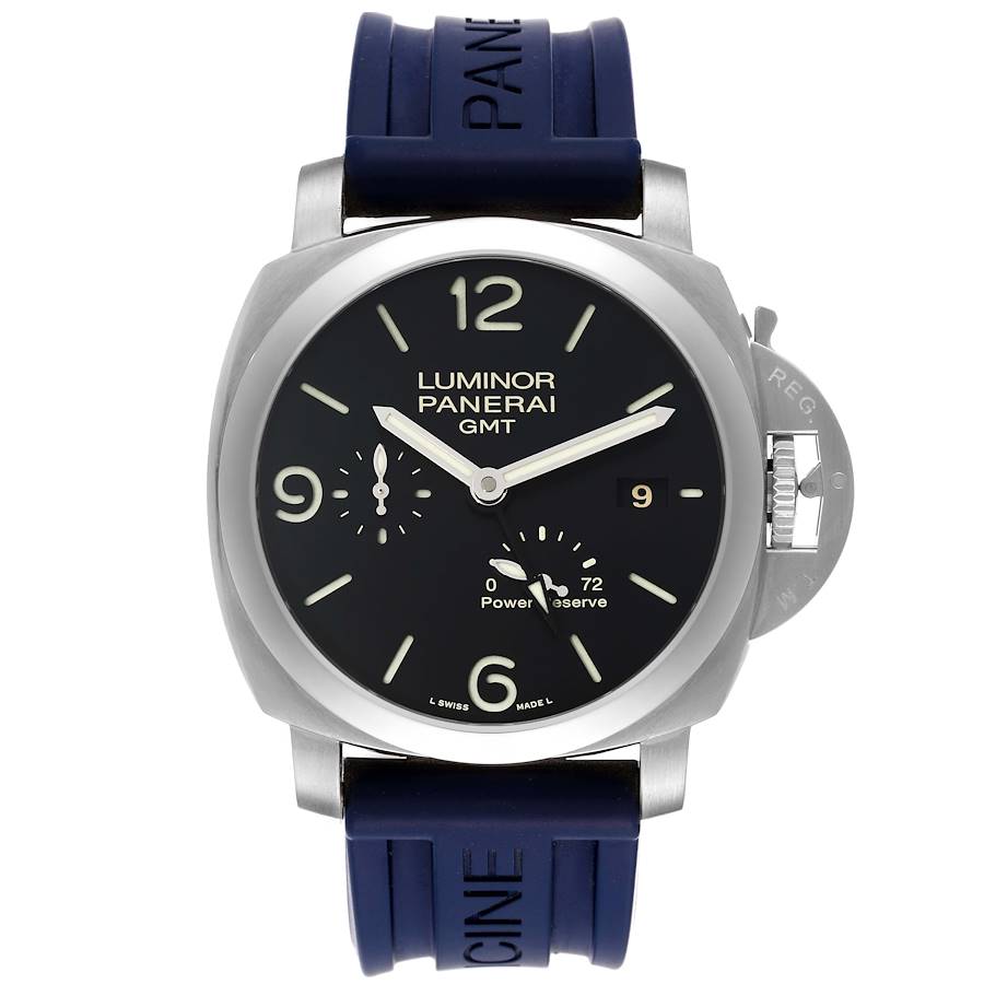 Panerai Luminor GMT 1950 3 Days Power Reserve Steel Mens Watch PAM00321