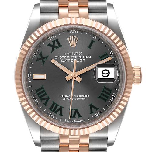 Photo of Rolex Datejust 36 Wimbledon Dial Steel EverRose Gold Watch 126231 Unworn