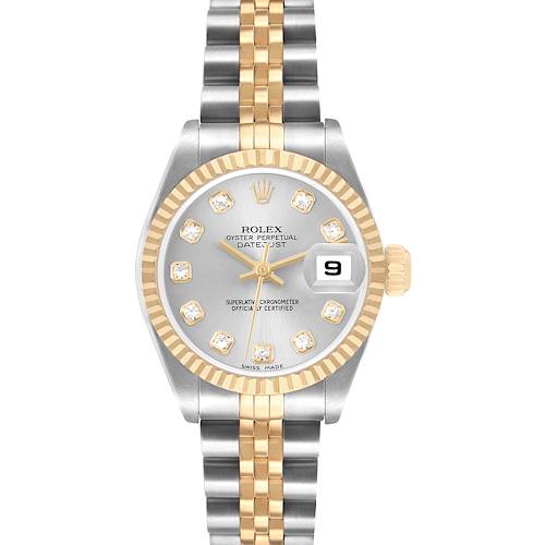Photo of Rolex Datejust Steel Yellow Gold Silver Diamond Dial Ladies Watch 79173
