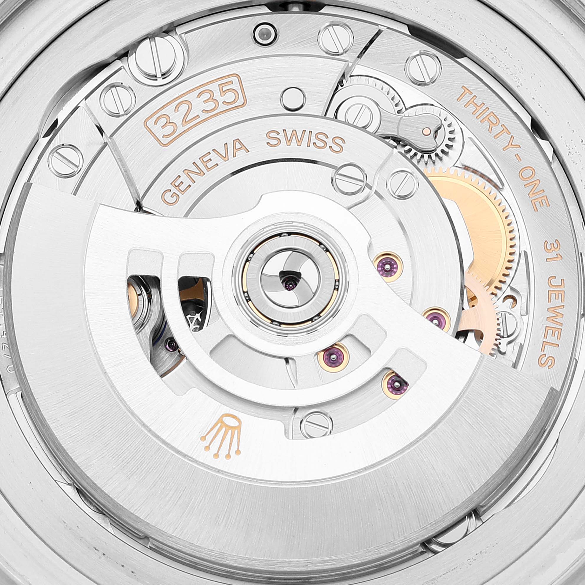 This image shows the movement mechanism of the Rolex Sea-Dweller 126660 Men's Stainless Steel Black Dial 126660 Men's Stainless Steel Black Dial 3235.