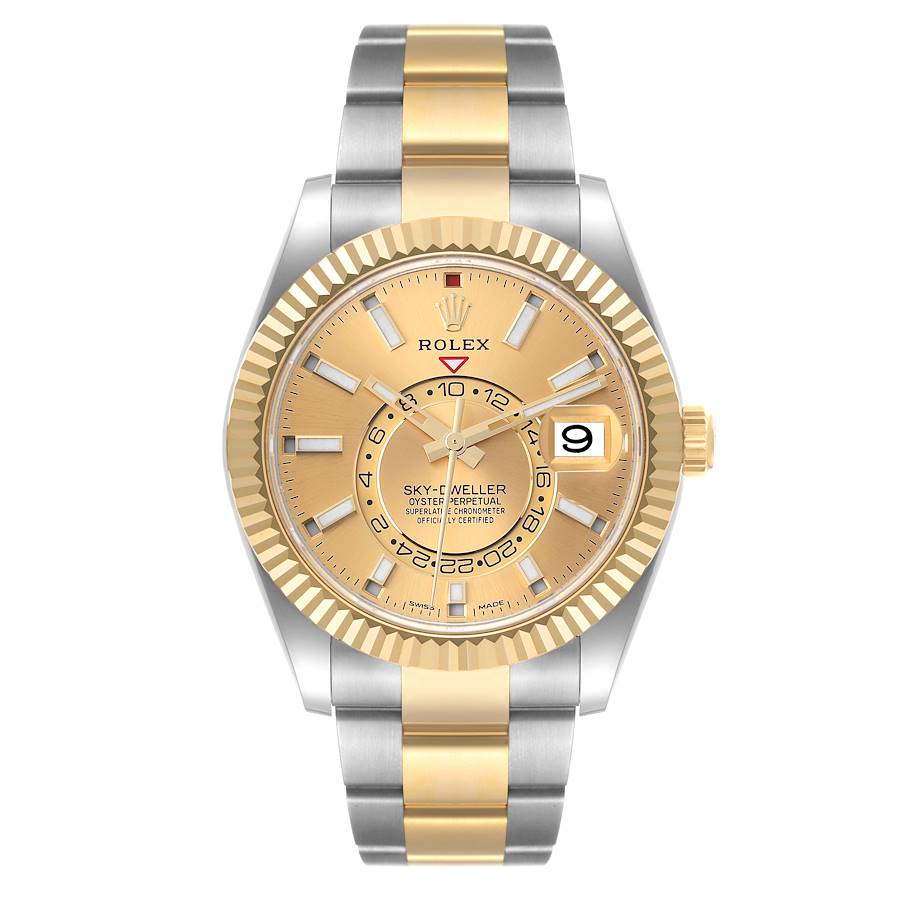 Rolex sky dweller two hotsell tone champagne