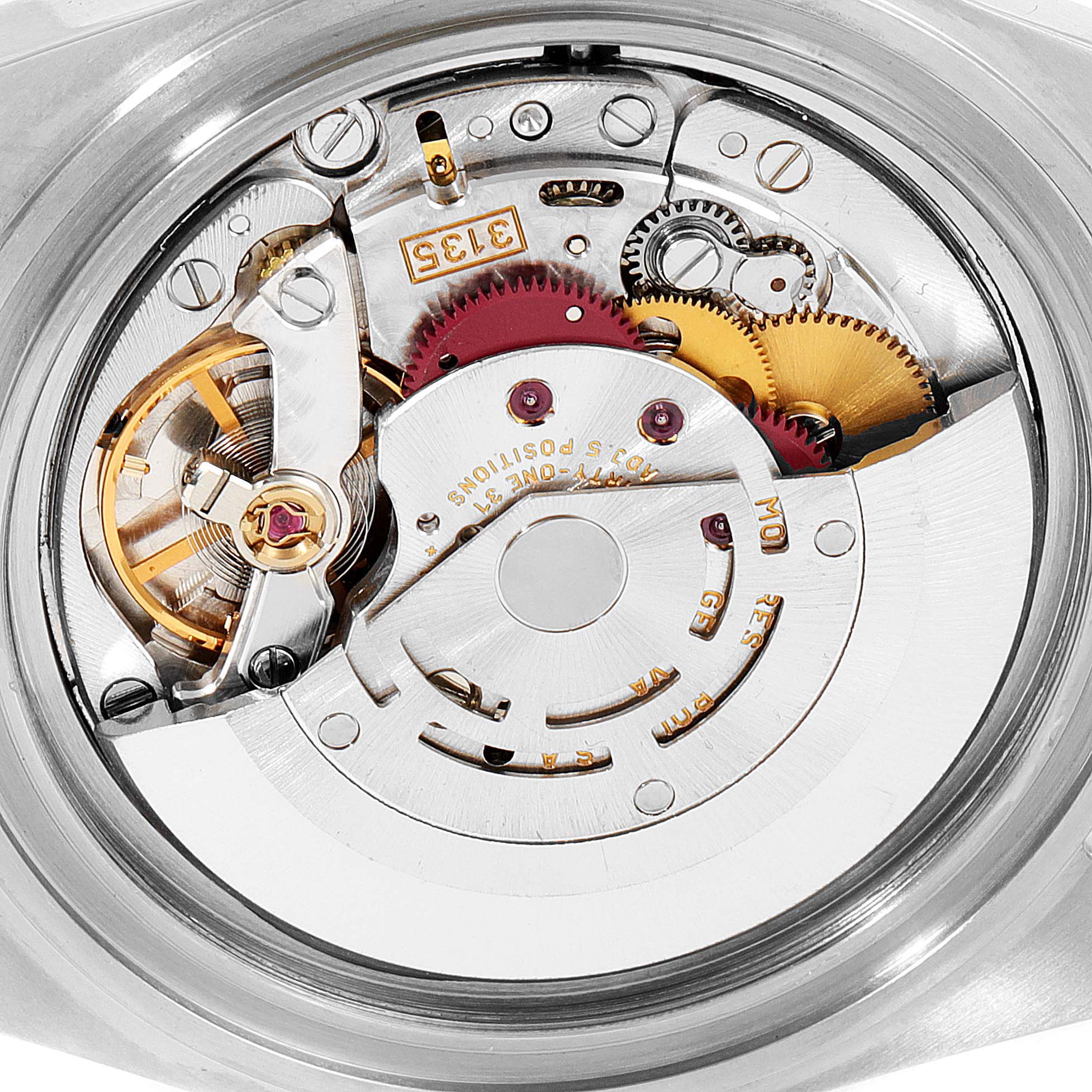 This image shows the movement mechanism of a Rolex Submariner 16613 Men
s Steel and Gold (two tone) Blue Dial 16613 Men
s Steel and Gold (two tone) Blue Dial watch.