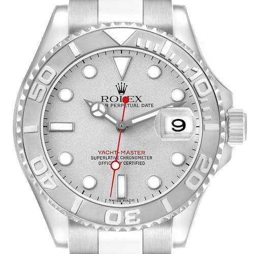 Photo of Rolex Yachtmaster 40 Steel Platinum Dial Bezel Mens Watch 16622