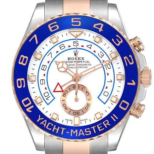 Photo of Rolex Yachtmaster II Regatta Steel Rose Gold Mens Watch 116681 Box Card