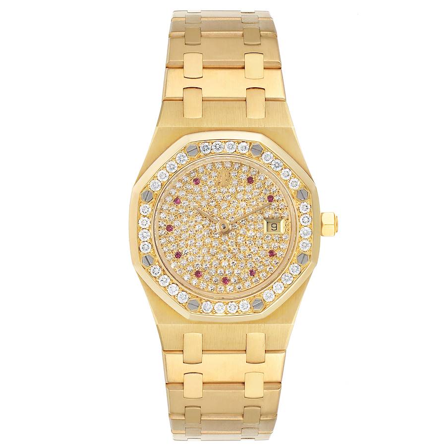 Audemars Piguet Royal Oak Yellow Gold Diamond Rubies Watch 14587