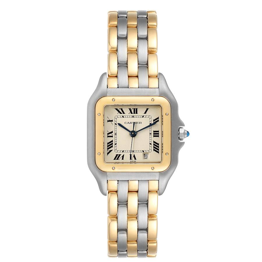 Cartier Panthere de Cartier Medium Silver Dial 18kt Yellow Gold