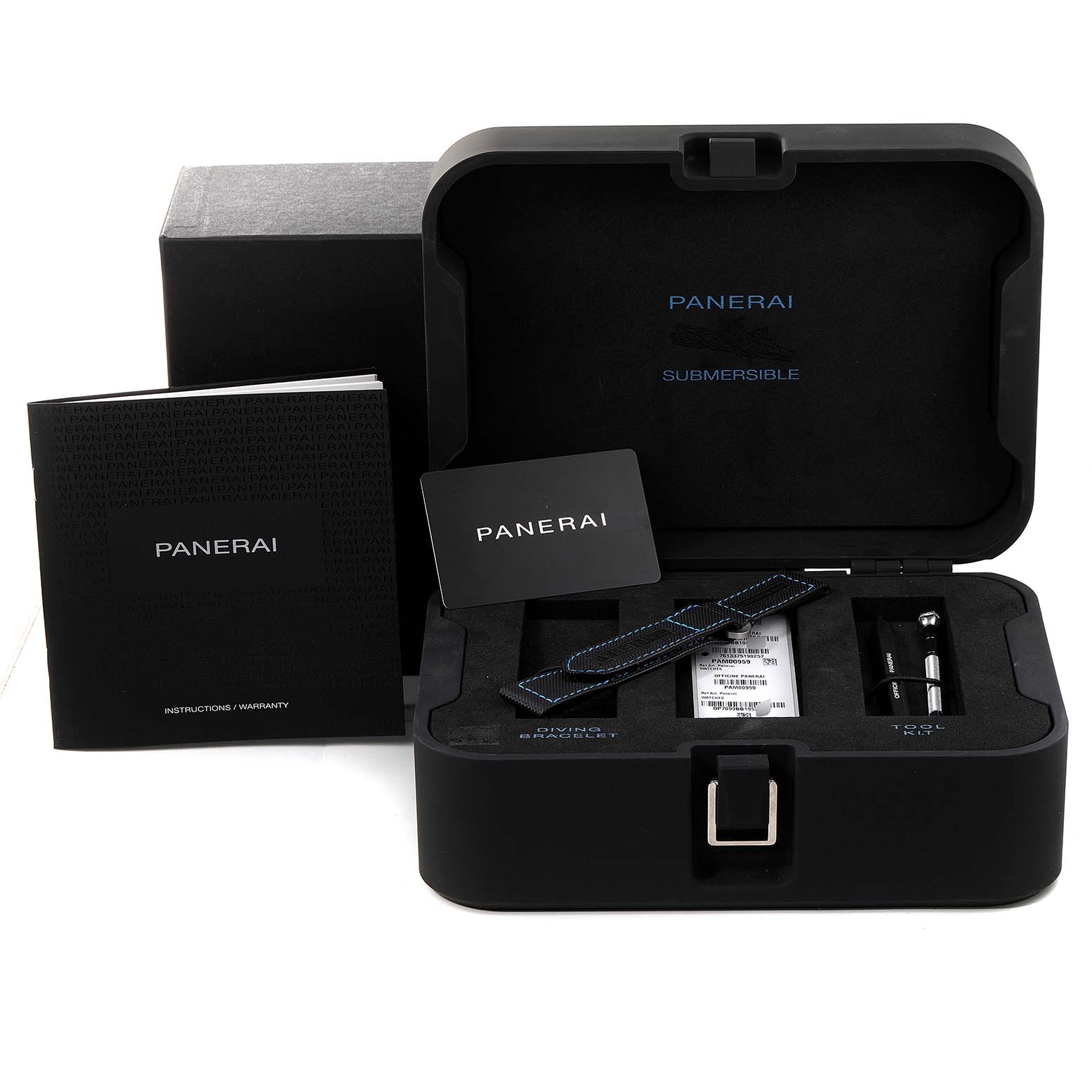 Panerai Luminor Submersible Grey Dial Steel Mens Watch PAM00959 Box ...