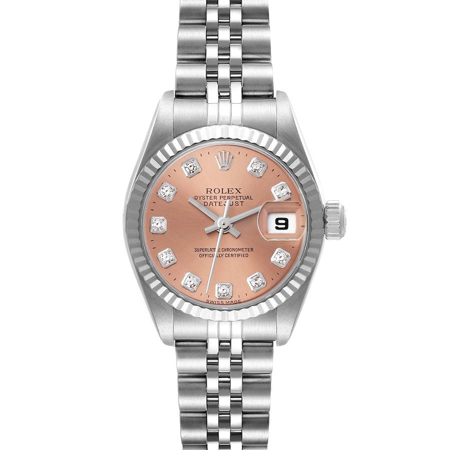 NOT FOR SALE Rolex Datejust Steel White Gold Salmon Diamond Dial Ladies Watch 79174 Papers PARTIAL PAYMENT SwissWatchExpo