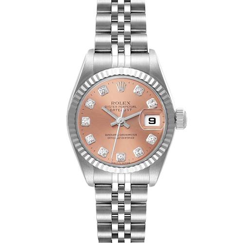 Photo of NOT FOR SALE Rolex Datejust Steel White Gold Salmon Diamond Dial Ladies Watch 79174 Papers PARTIAL PAYMENT