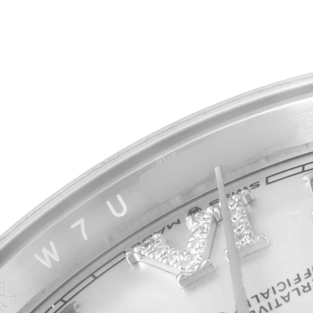 The image shows a close-up of the dial edge and the Roman numeral marker of the Rolex Datejust 126234 Men's Stainless Steel Silver Dial 126234 Men's Stainless Steel Silver Dial watch.