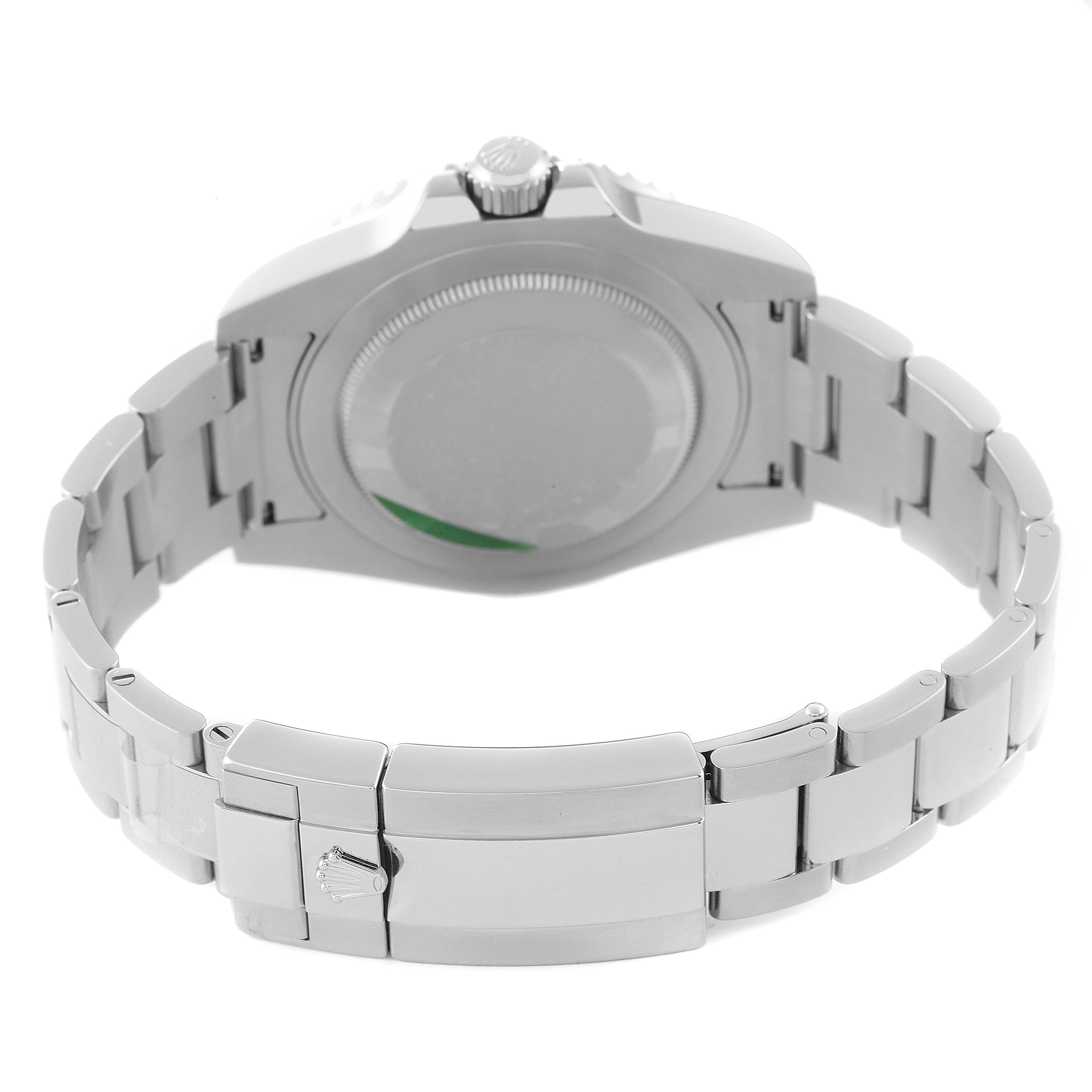 The image shows the back view of a Rolex GMT-Master 116710 Men's Stainless Steel Black Dial 116710 Men's Stainless Steel Black Dial watch, highlighting the case back, crown, and bracelet with the clasp.