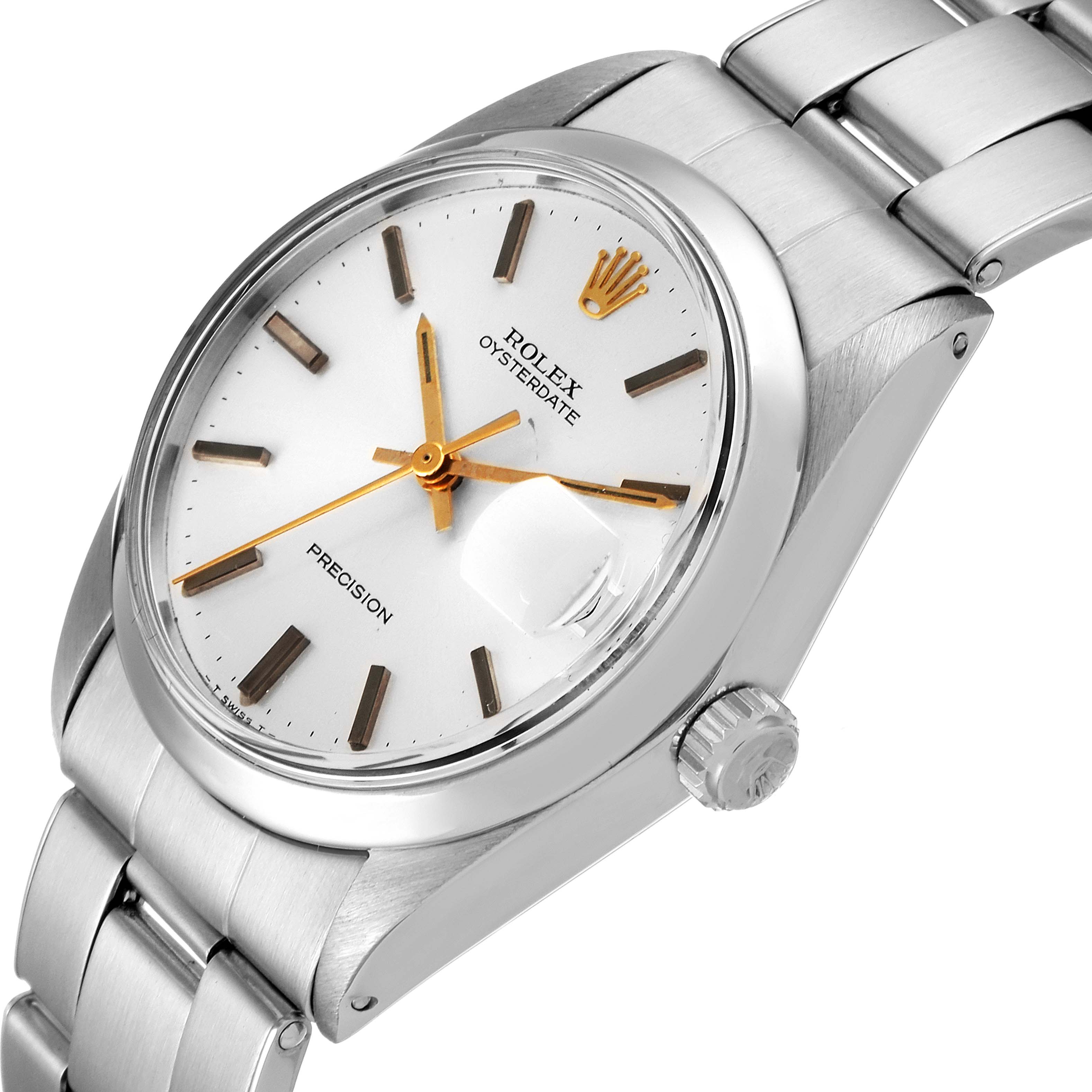 The Vintage Collection Rolex watch is shown at a slight angle, displaying the face, crown, and part of the bracelet.