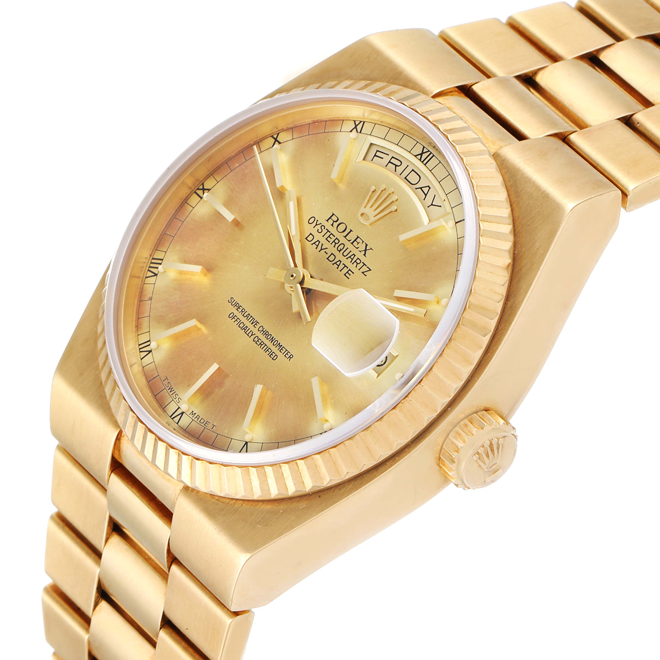 rolex oysterquartz day date superlative chronometer officially certified