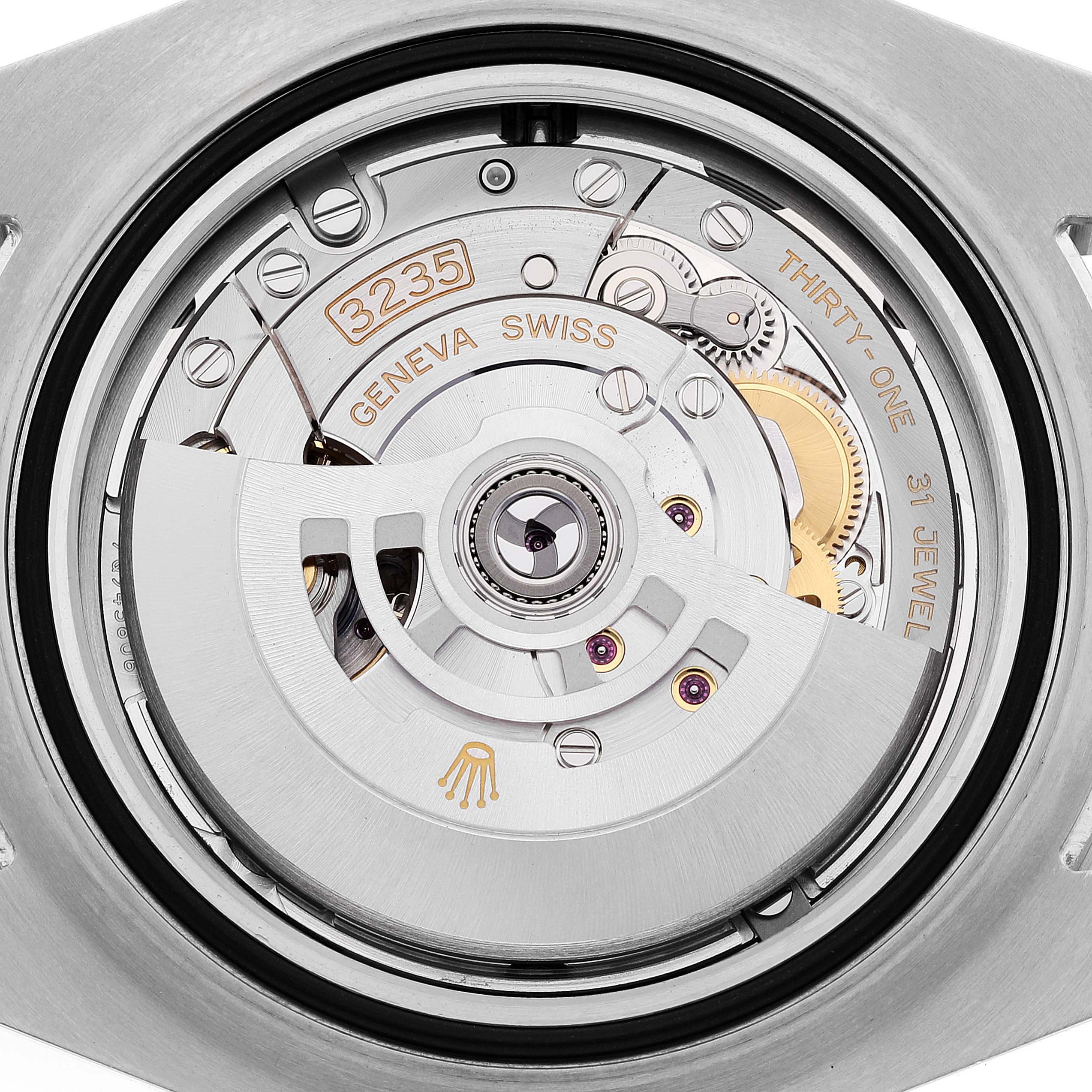 This image shows the movement mechanism of a Rolex Sea-Dweller 126600 Men's Stainless Steel Black Dial 126600 Men's Stainless Steel Black Dial watch, specifically the caliber 3235.