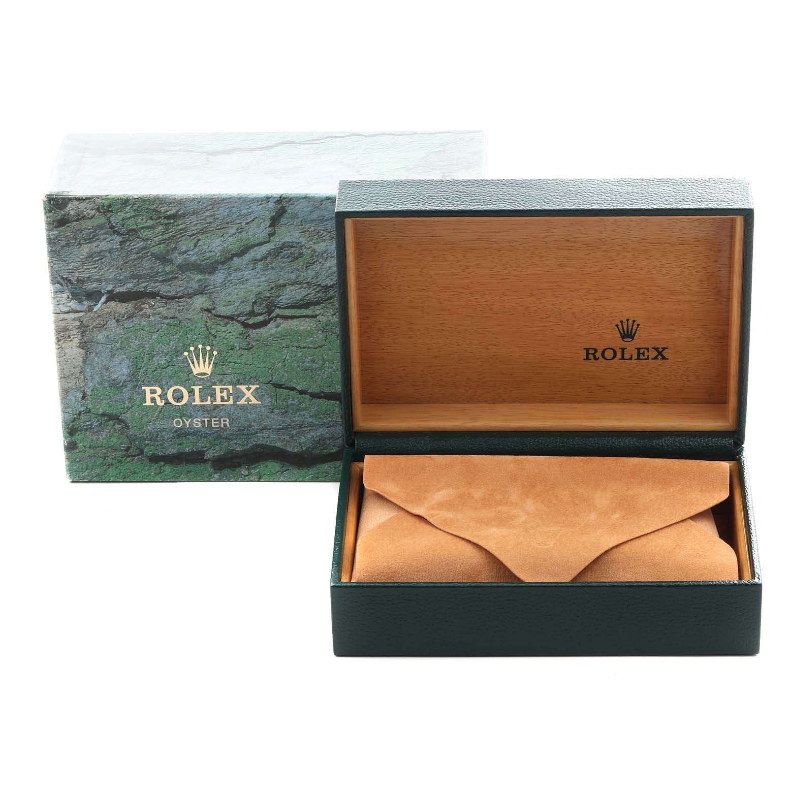 The image shows a Rolex Submariner 16610 Men's Stainless Steel Black Dial 16610 Men's Stainless Steel Black Dial watch box and outer packaging at a straight-on angle; the watch itself is not visible.