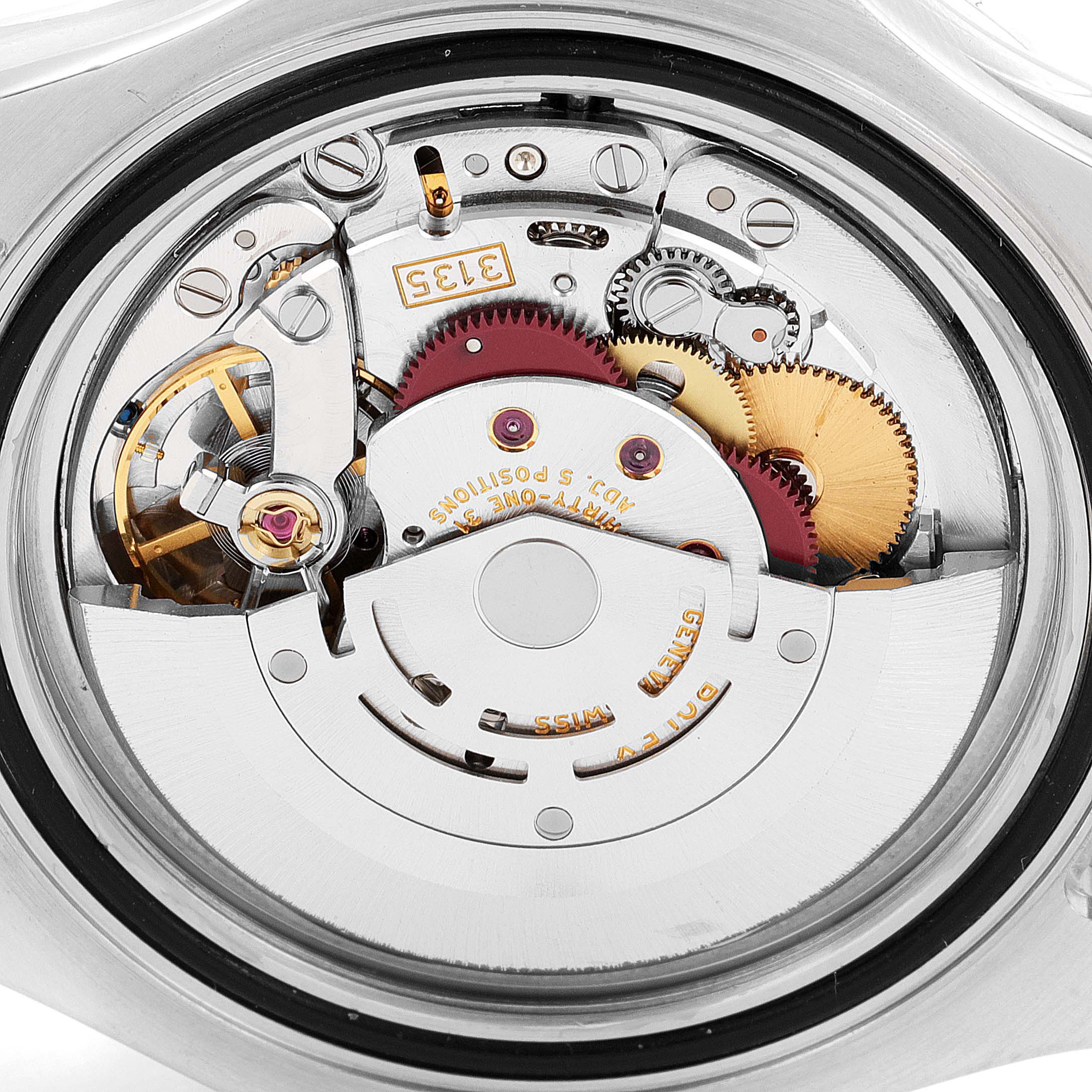 This image shows the movement and internal components of a Rolex Yacht-Master 16622 Men's Stainless Steel Silver Dial 16622 Men's Stainless Steel Silver Dial watch from a back view angle.