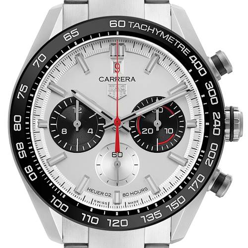Photo of Tag Heuer Carrera Anniversary LE Steel Silver Dial Mens Watch CBN2A1D Box Card