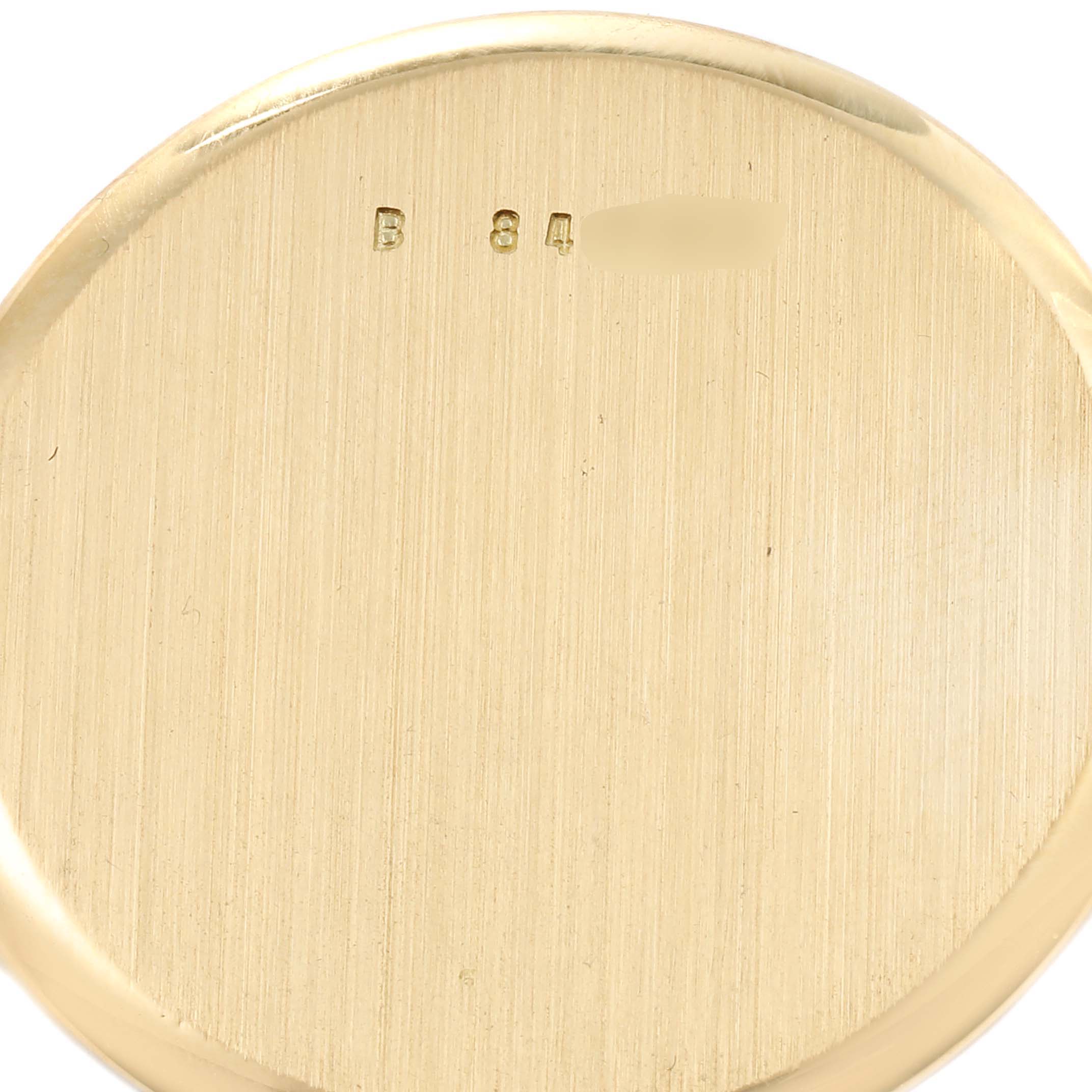 The image shows the back case of a Vintage Audemars Piguet watch, viewed from a top angle.