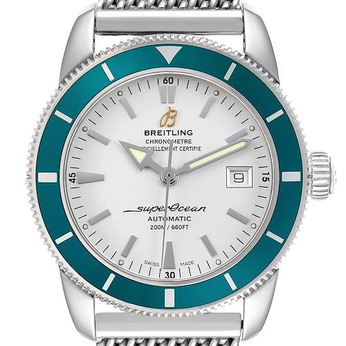 Photo of Breitling Superocean Heritage 42 Steel Green Bezel Mens Watch A17321
