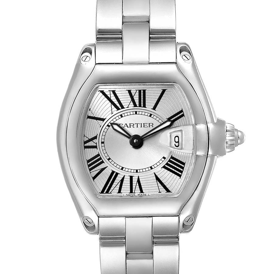 Cartier Roadster Silver Dial Small Model Steel Ladies Watch W62016V3 SwissWatchExpo
