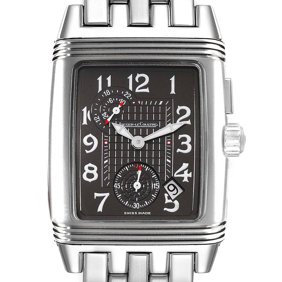 Jaeger LeCoultre Reverso Gran Sport Duo Face Mens Watch 295.8.51 Box Papers SwissWatchExpo